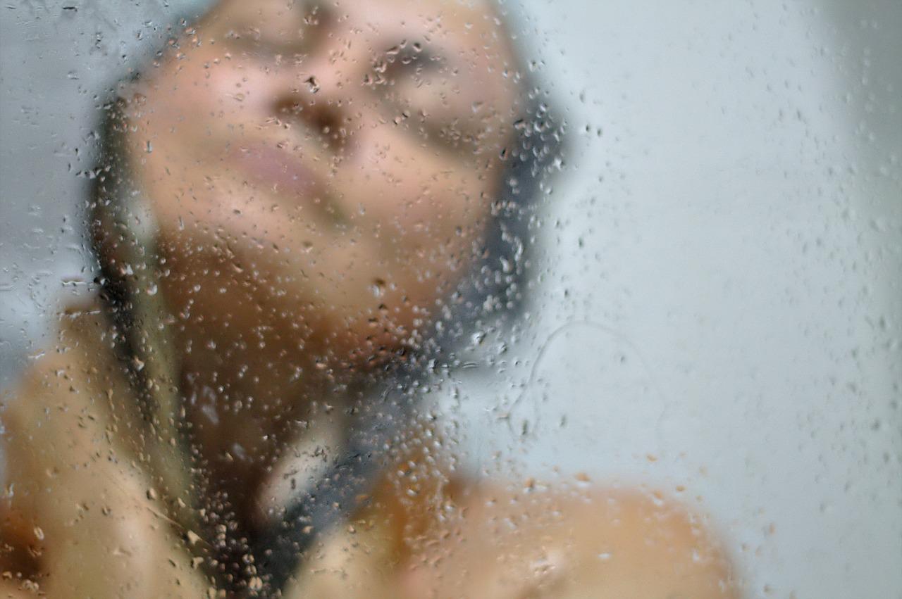 girl in shower